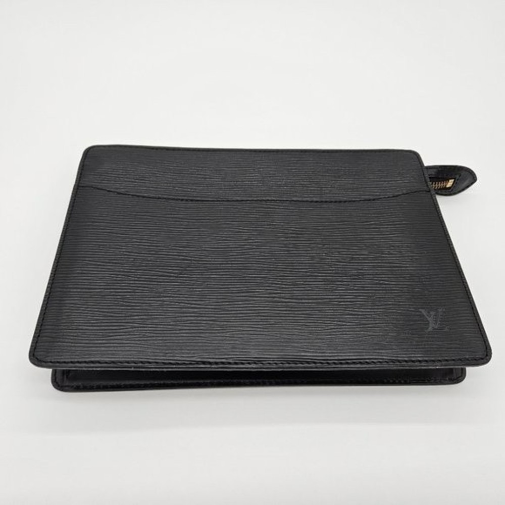 💯 Authentic Louis Vuitton Black Epi Leather Pochette Homme Clutch